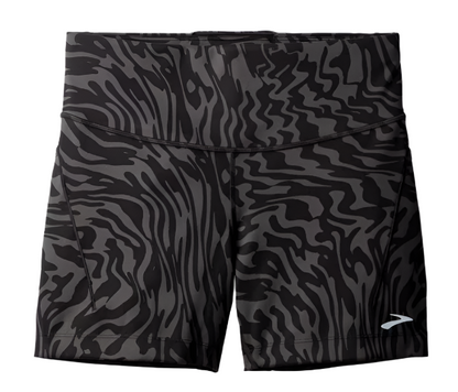 WOMEN'S BROOKS SPARK 5" SHORT TIGHT | OBSIDIAN SPEEDSCAPE