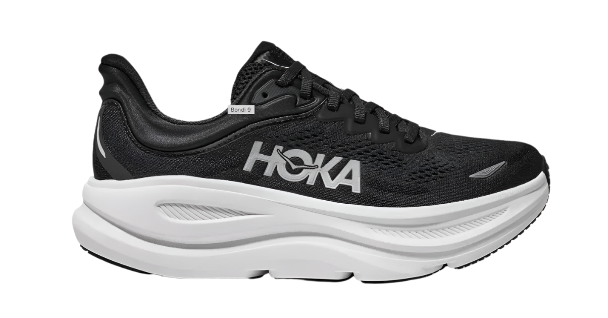 WOMEN'S HOKA BONDI 9 | BLACK / WHITE