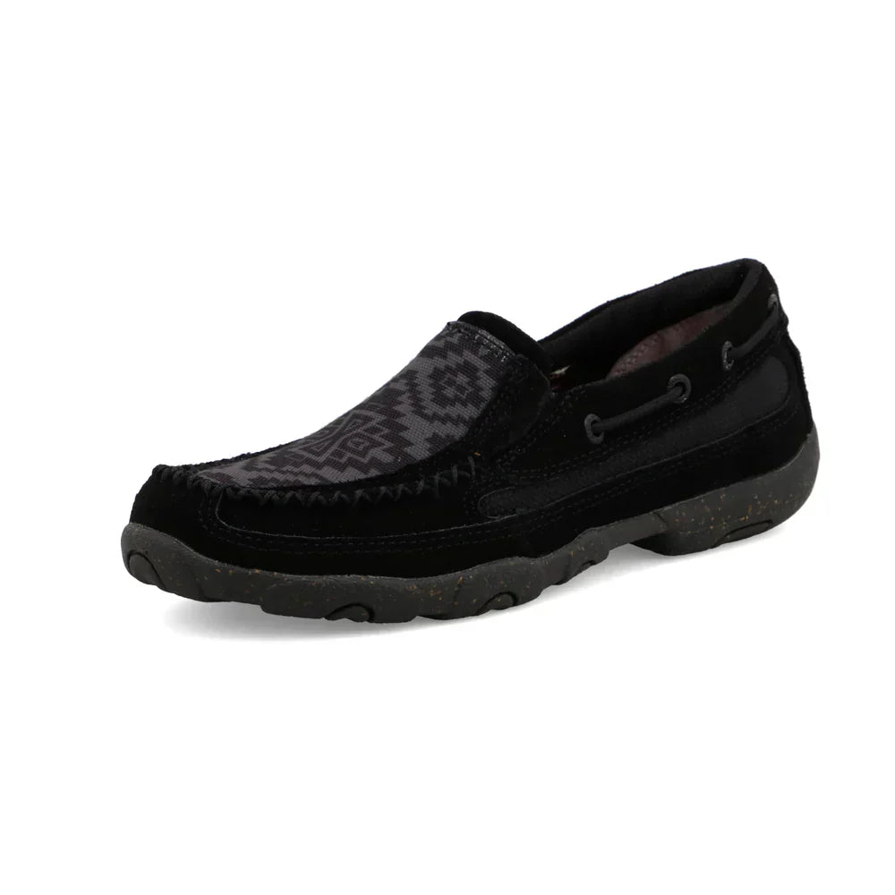 WOMEN'S TWISTED X SLIP ON DRIVING MOC | BLACK - GREY