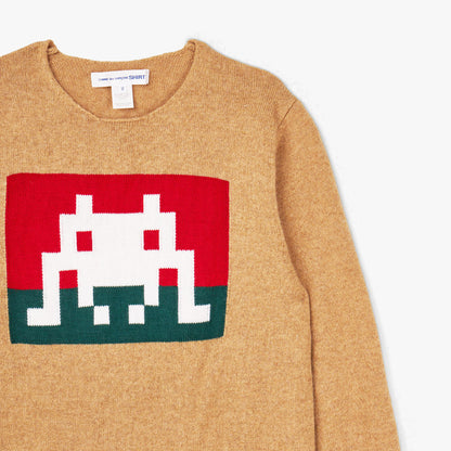 COMME des GARÇONS SHIRT Knit Intarsia Sweater / Camel