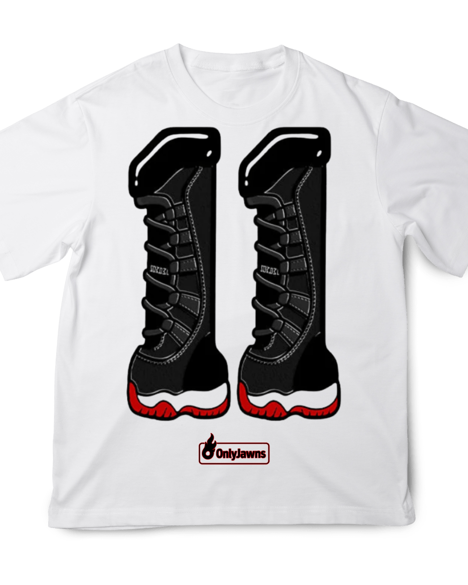 Jordan 11 Bred 11 - Original Jawns - White T-Shirt