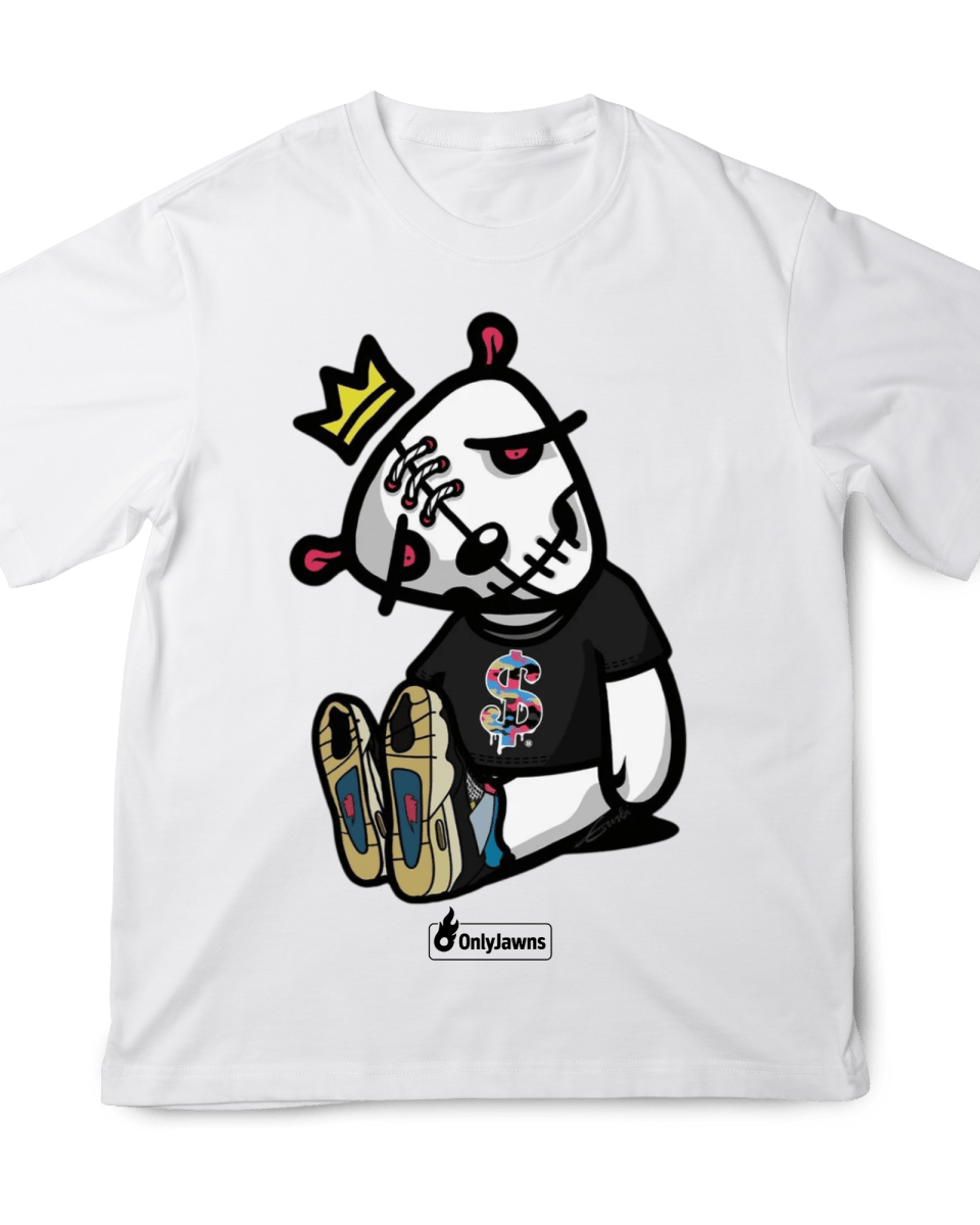 Jordan 4 Union Noir Sad Skeleton - Original Jawns - White T-Shirt
