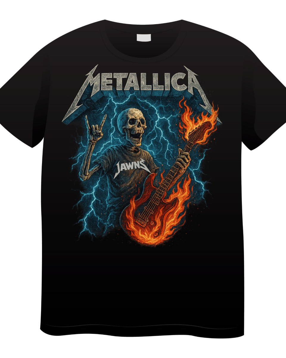 Metallica Guitar - Original Jawns - Black T-Shirt