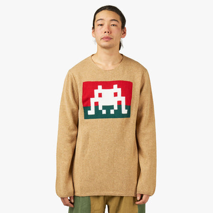 COMME des GARÇONS SHIRT Knit Intarsia Sweater / Camel