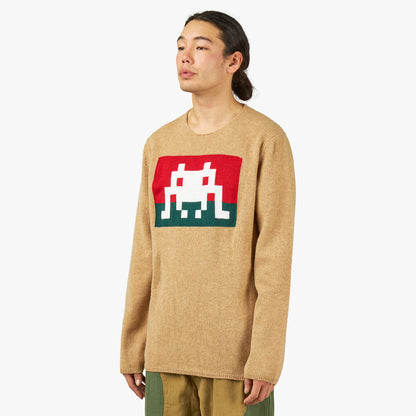COMME des GARÇONS SHIRT Knit Intarsia Sweater / Camel