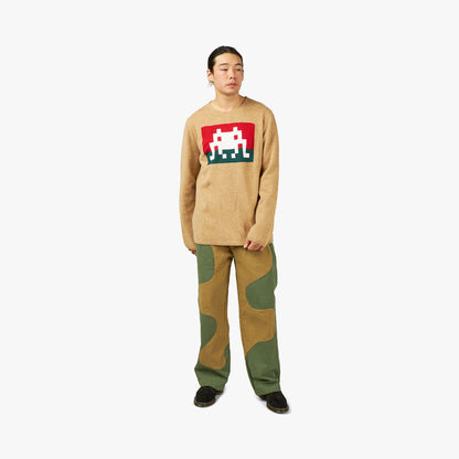 COMME des GARÇONS SHIRT Knit Intarsia Sweater / Camel