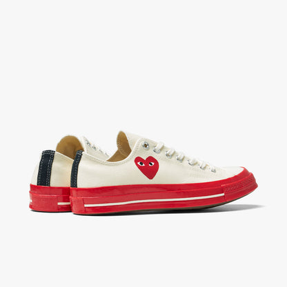 Converse x COMME des GARÇONS PLAY Chuck Taylor OX Off White / Red Sole