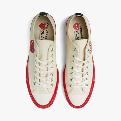 Converse x COMME des GARÇONS PLAY Chuck Taylor OX Off White / Red Sole