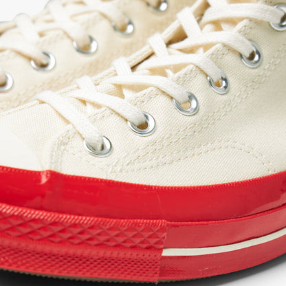 Converse x COMME des GAR�ONS PLAY Chuck Taylor Hi Off White / Red Sole